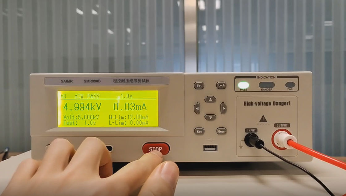 7.5kg taşınabilir Hipot Testör yalıtım Hipot Voltaj Dayanışlı Testör Ark Algılama Fonksiyonu ile 1-9 Seviye