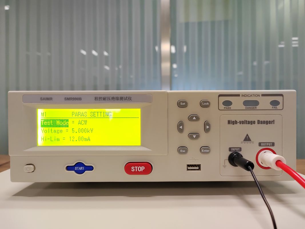 7.5kg taşınabilir Hipot Testör yalıtım Hipot Voltaj Dayanışlı Testör Ark Algılama Fonksiyonu ile 1-9 Seviye